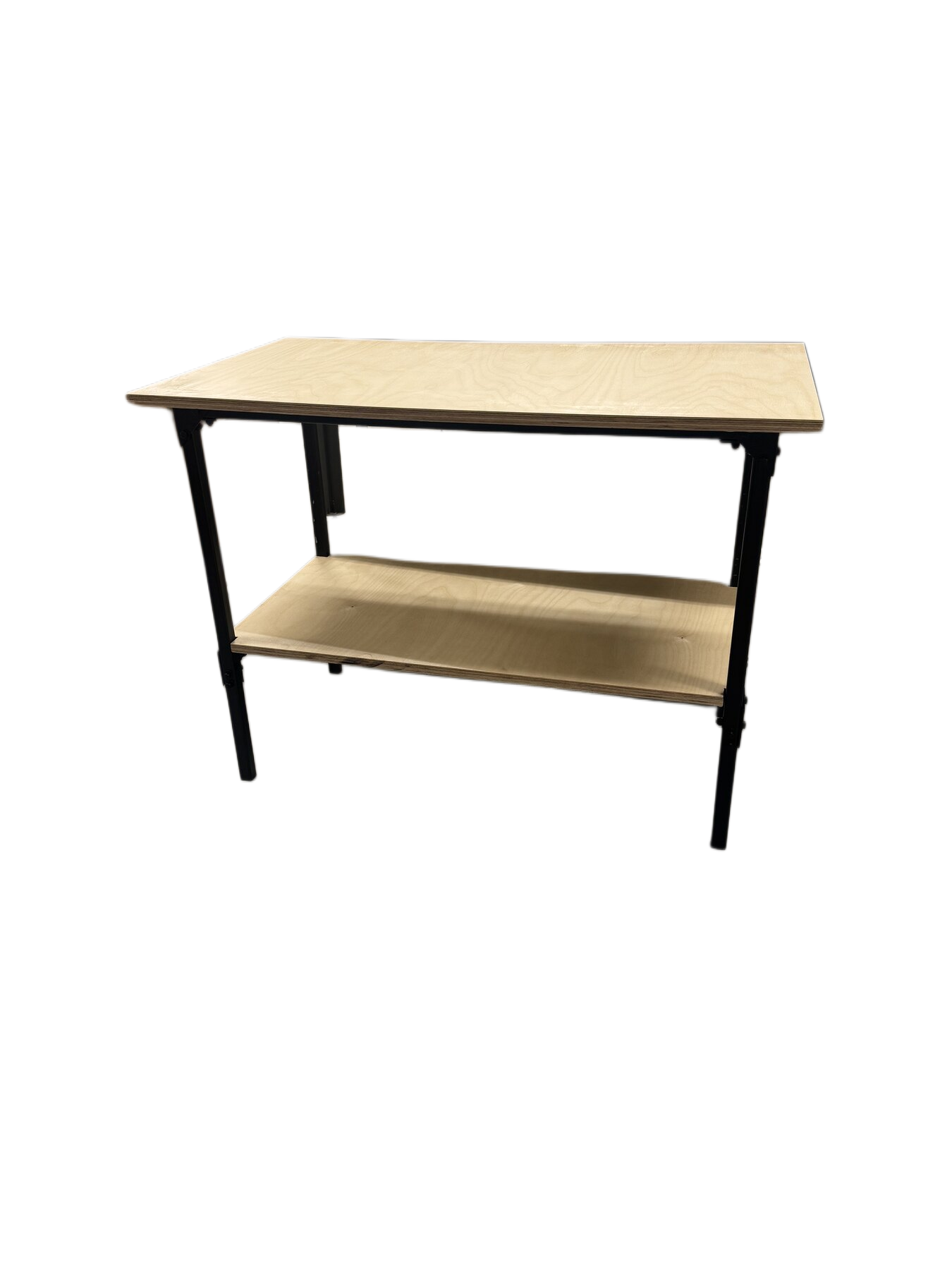 Steel and wood table thumbnail with transparent background